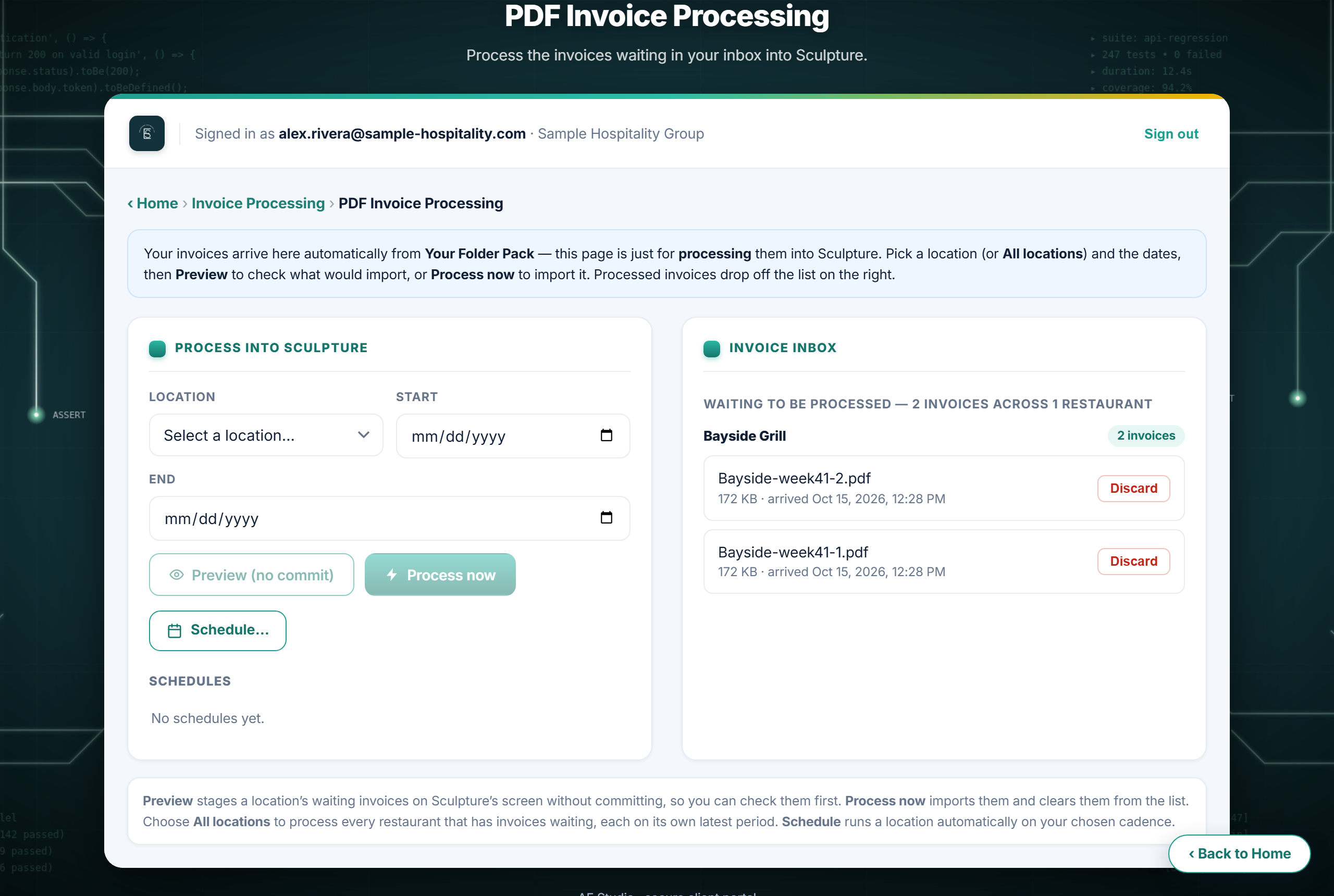 PDF Invoice Processing with the invoice inbox